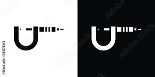 Micrometer icon vector design template elegant style