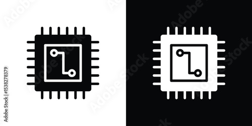 Microchip icon vector design template elegant style