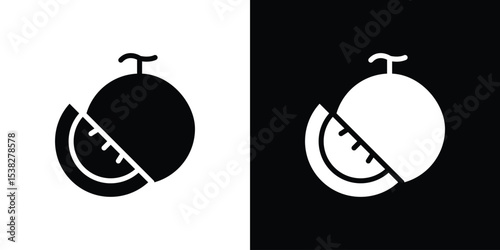 Melon icon vector design template elegant style