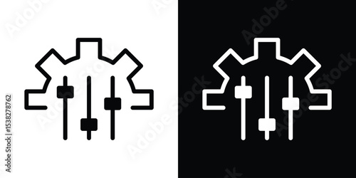 Mass customization icon vector design template elegant style