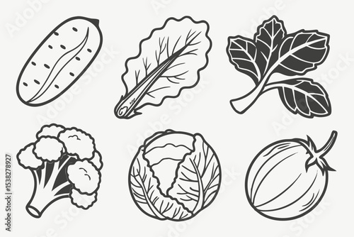 set of vegetables