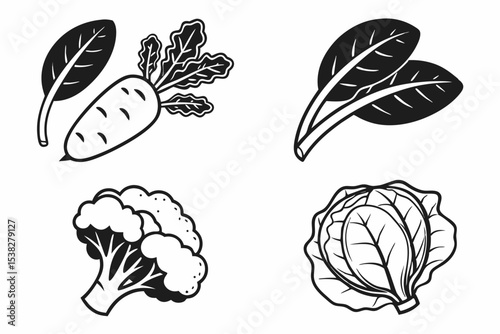 set of vegetables