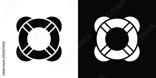 Life buoy icon vector design template elegant style