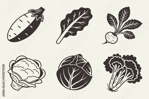 set of vegetables