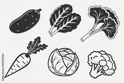 set of vegetables