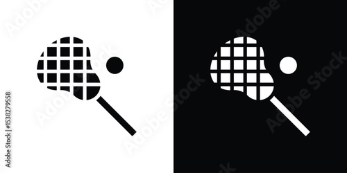 Lacrosse stick ball icon vector design template elegant style