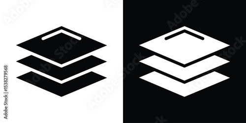 Layers icon vector design template elegant style