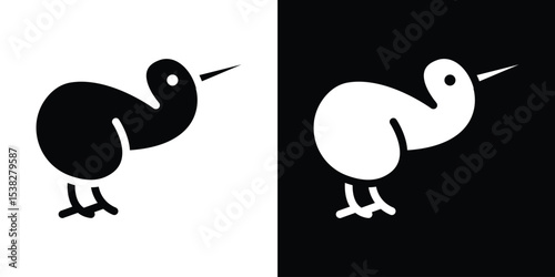Kiwi bird icon vector design template elegant style