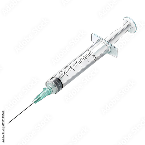 Medical Syringe: Close-up of a Disposable Injection Device