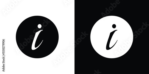 Info icon vector design template elegant style