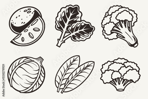 set of vegetables