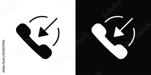 Incoming Call icon vector design template elegant style