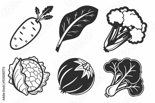 set of vegetables