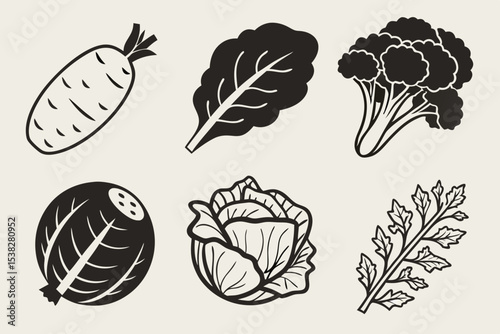 set of vegetables