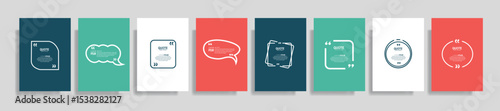 Quote speech bubble blank templates set
