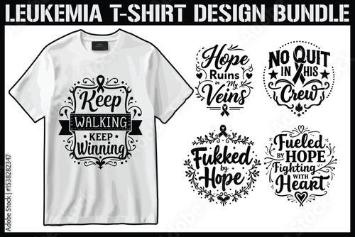 Leukemia Awareness T-Shirt Design Bundle