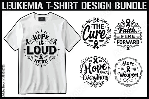 Leukemia Awareness T-Shirt Design Bundle