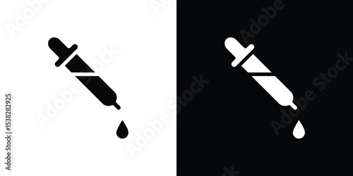 Eye dropper half icon vector design template elegant style