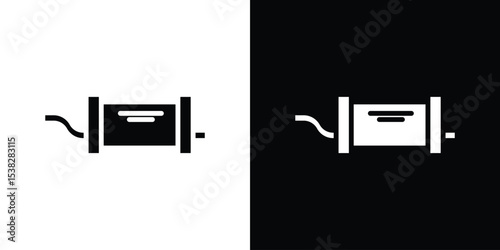 Exhaust pipe icon vector design template elegant style