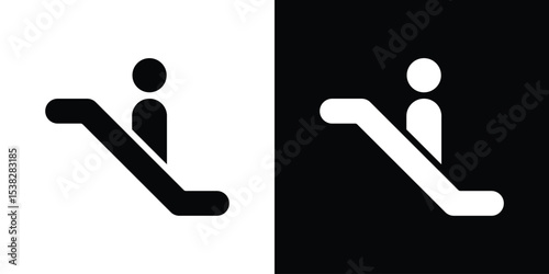 Escalator icon vector design template elegant style