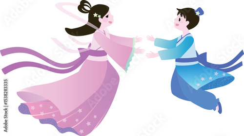 七夕織姫と彦星