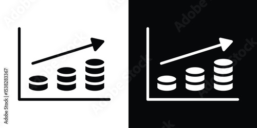 Earning icon vector design template elegant style