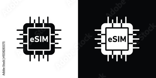 ESIM icon vector design template elegant style