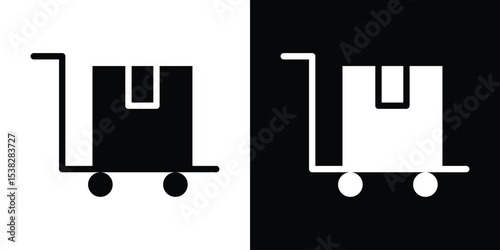 Dolly flatbed icon vector design template elegant style