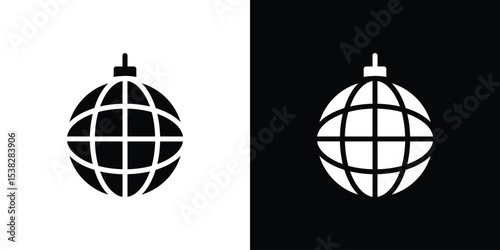 Disco ball icon for social media, app, and web design. Vector illustration.