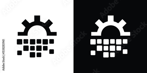 Digital transformation icon vector design template elegant style