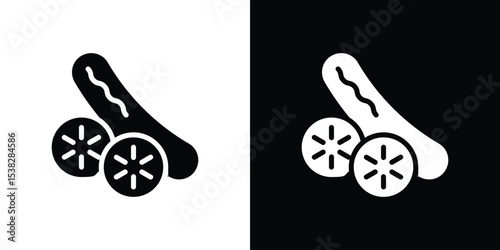Cucumber icon vector design template elegant style