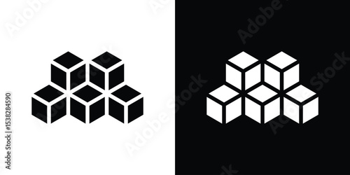 Cubes icon vector design template elegant style