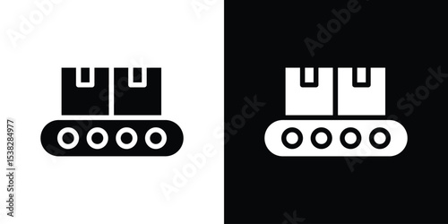 Conveyor belt icon vector design template elegant style