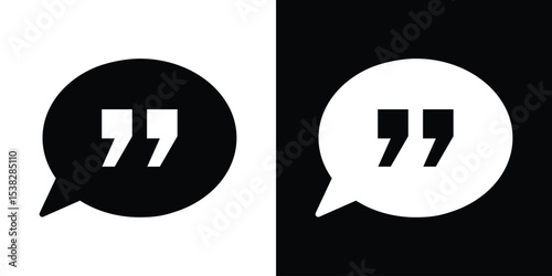 Comment quote icon vector design template elegant style