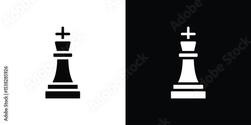 Chess king icon vector design template elegant style