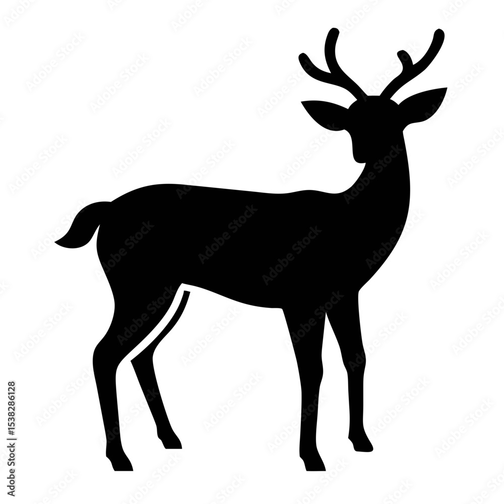Fototapeta premium black and white Deer Vector Design