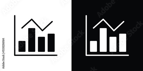Chart histogram icon vector design template elegant style