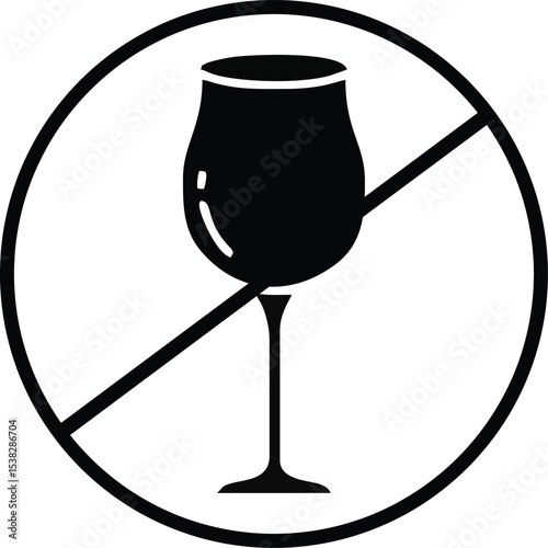 Alcohol Free Zero Alcohol Icon Label Sticker Stamp – 0% No Alcohol Sign