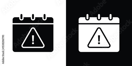 Calendar exclamation icon vector design template elegant style