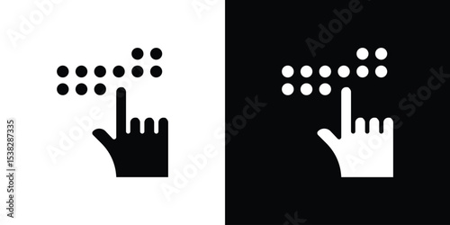 Braille icon vector design template elegant style
