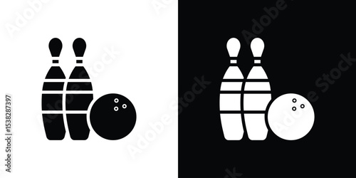 Bowling icon vector design template elegant style