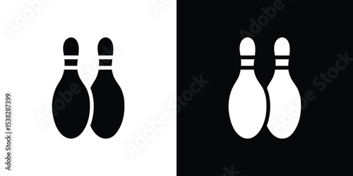 Bowling pins icon vector design template elegant style