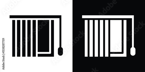Blinds open icon vector design template elegant style