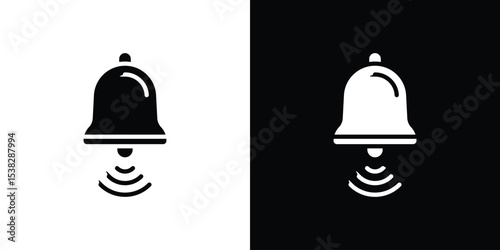 Bell ring icon vector design template elegant style