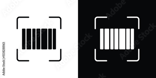 Barcode read icon vector design template elegant style