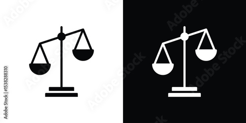 Balance scale icon vector design template elegant style
