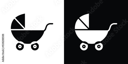 Baby carriage icon vector design template elegant style