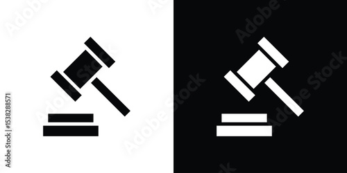 Auction icon vector design template elegant style