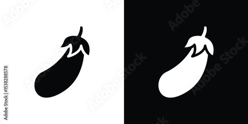 Aubergine icon vector design template elegant style