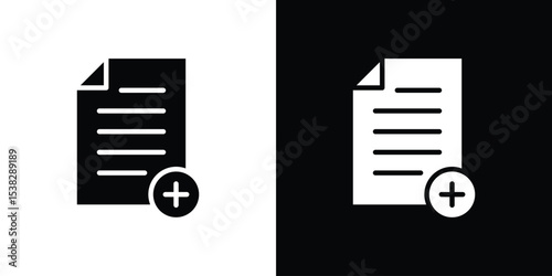 Add document icon vector design template elegant style